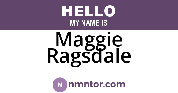 Maggie Ragsdale