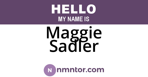 Maggie Sadler