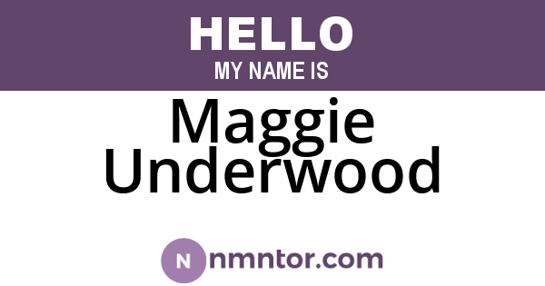 Maggie Underwood