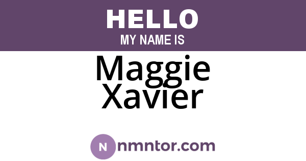 Maggie Xavier