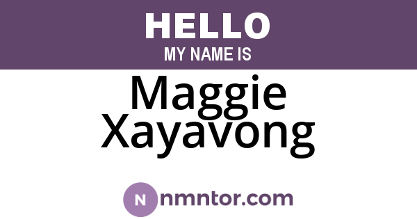 Maggie Xayavong