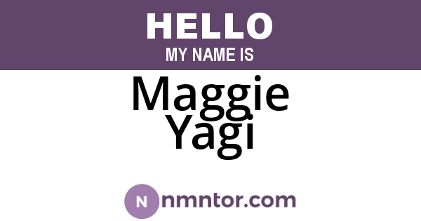 Maggie Yagi