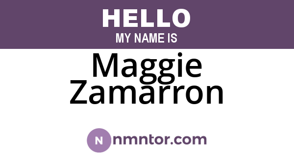 Maggie Zamarron