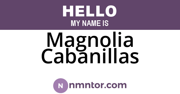 Magnolia Cabanillas
