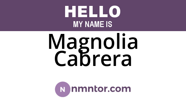 Magnolia Cabrera