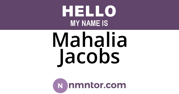 Mahalia Jacobs