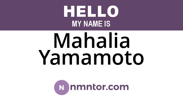 Mahalia Yamamoto