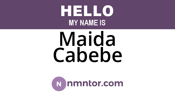 Maida Cabebe
