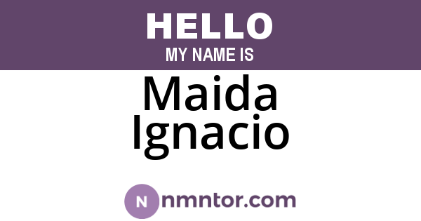 Maida Ignacio