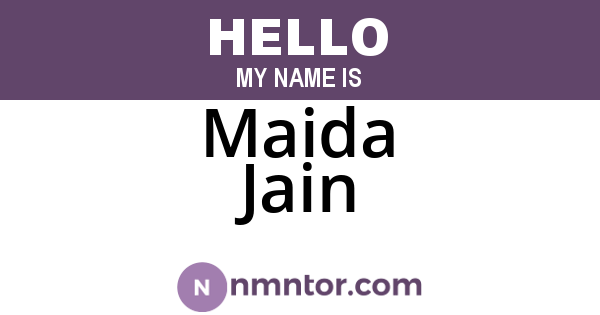 Maida Jain