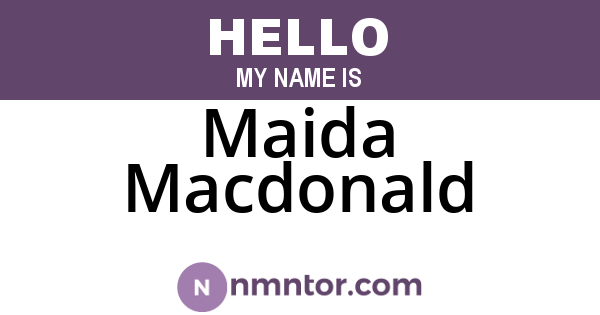 Maida Macdonald