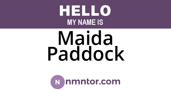 Maida Paddock