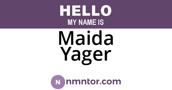 Maida Yager