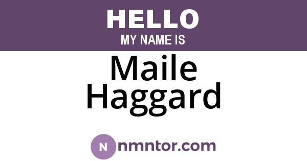 Maile Haggard