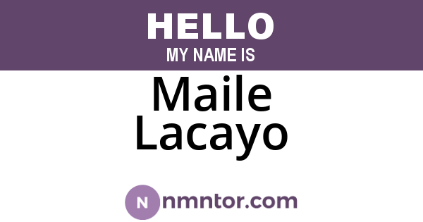 Maile Lacayo