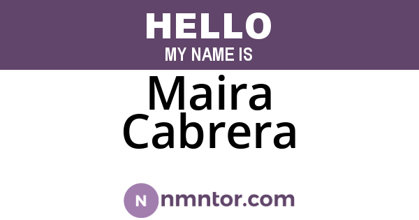 Maira Cabrera
