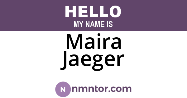 Maira Jaeger