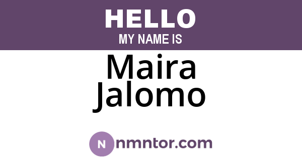 Maira Jalomo