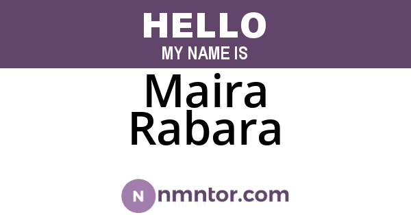 Maira Rabara