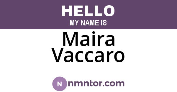 Maira Vaccaro
