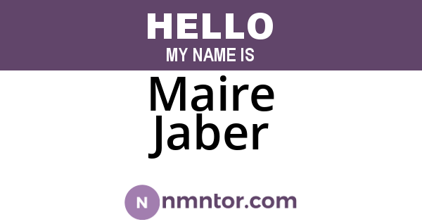 Maire Jaber