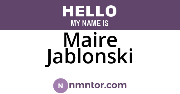 Maire Jablonski