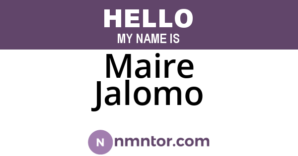 Maire Jalomo