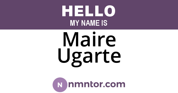 Maire Ugarte
