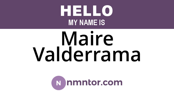 Maire Valderrama