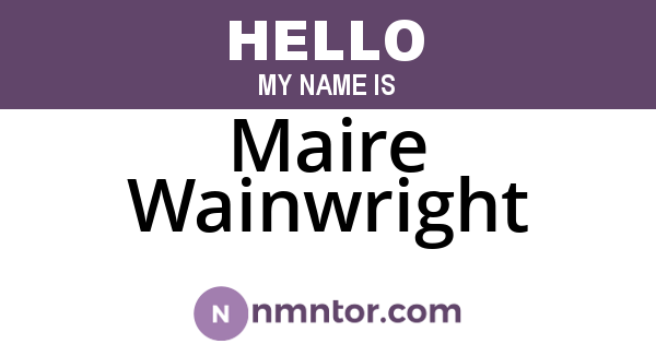 Maire Wainwright