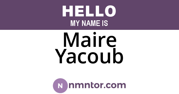Maire Yacoub
