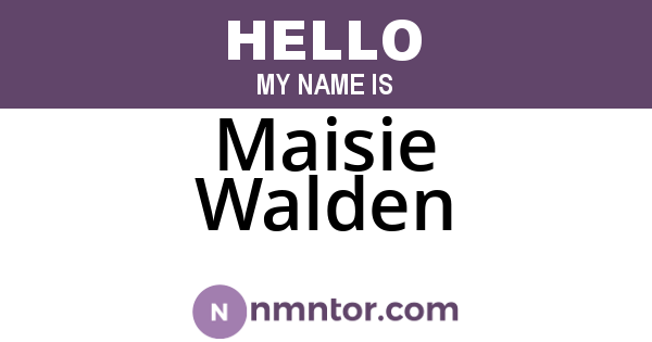 Maisie Walden