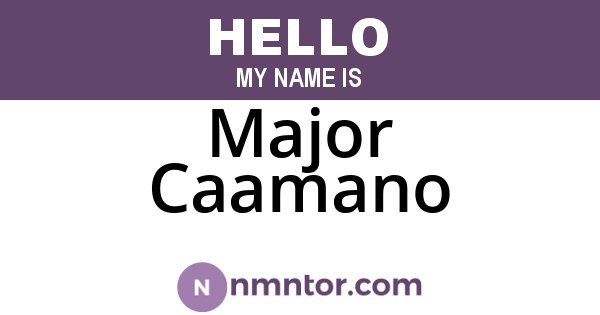 Major Caamano