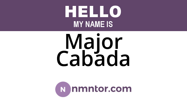 Major Cabada