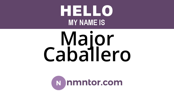 Major Caballero