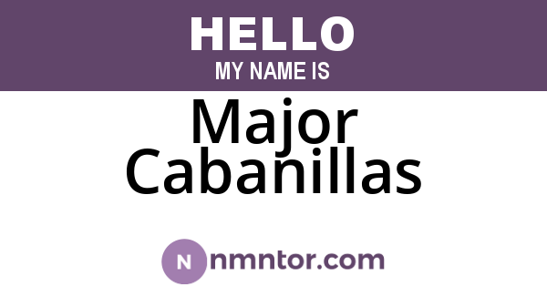 Major Cabanillas