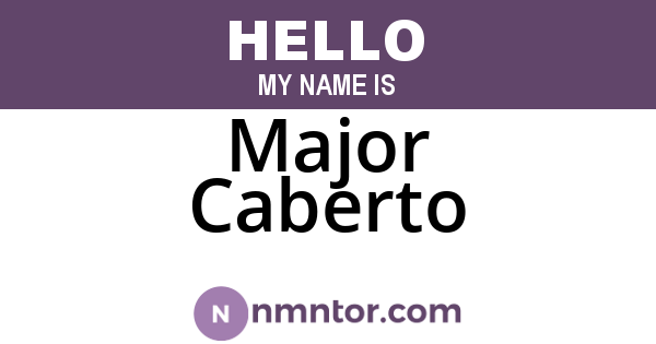 Major Caberto