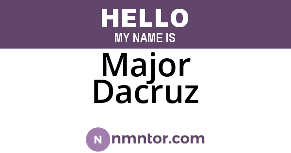 Major Dacruz