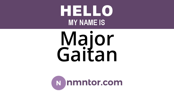 Major Gaitan