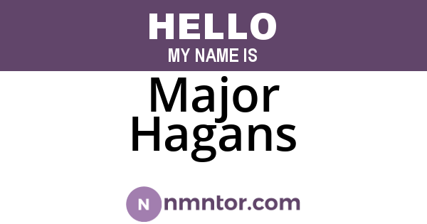 Major Hagans