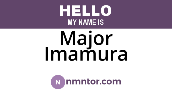 Major Imamura