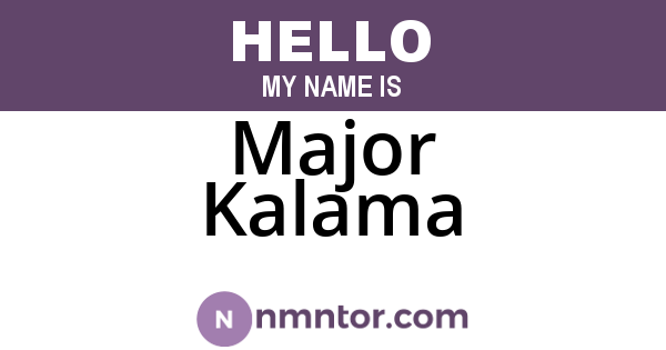 Major Kalama