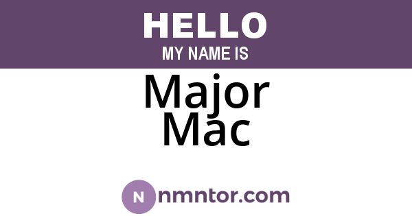 Major Mac