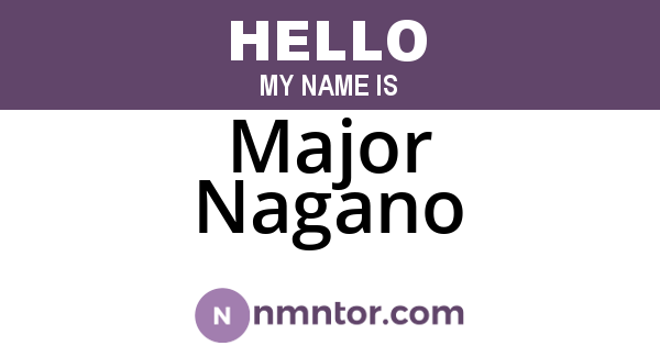 Major Nagano