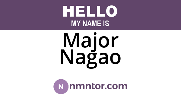 Major Nagao