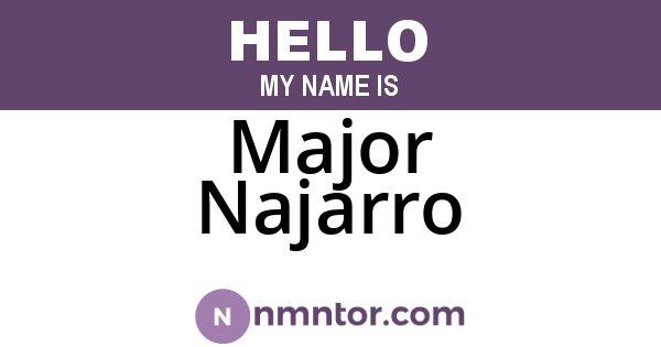 Major Najarro