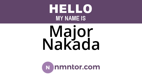 Major Nakada