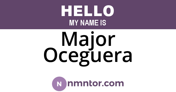 Major Oceguera