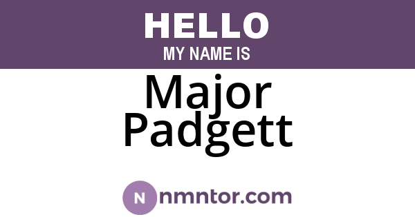 Major Padgett