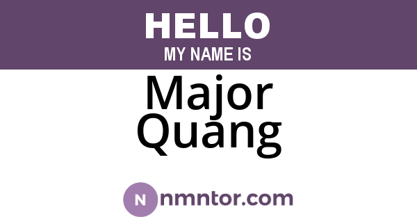 Major Quang